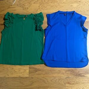 Lot of two women’s SHEIN sleeveless blouses. Size large.